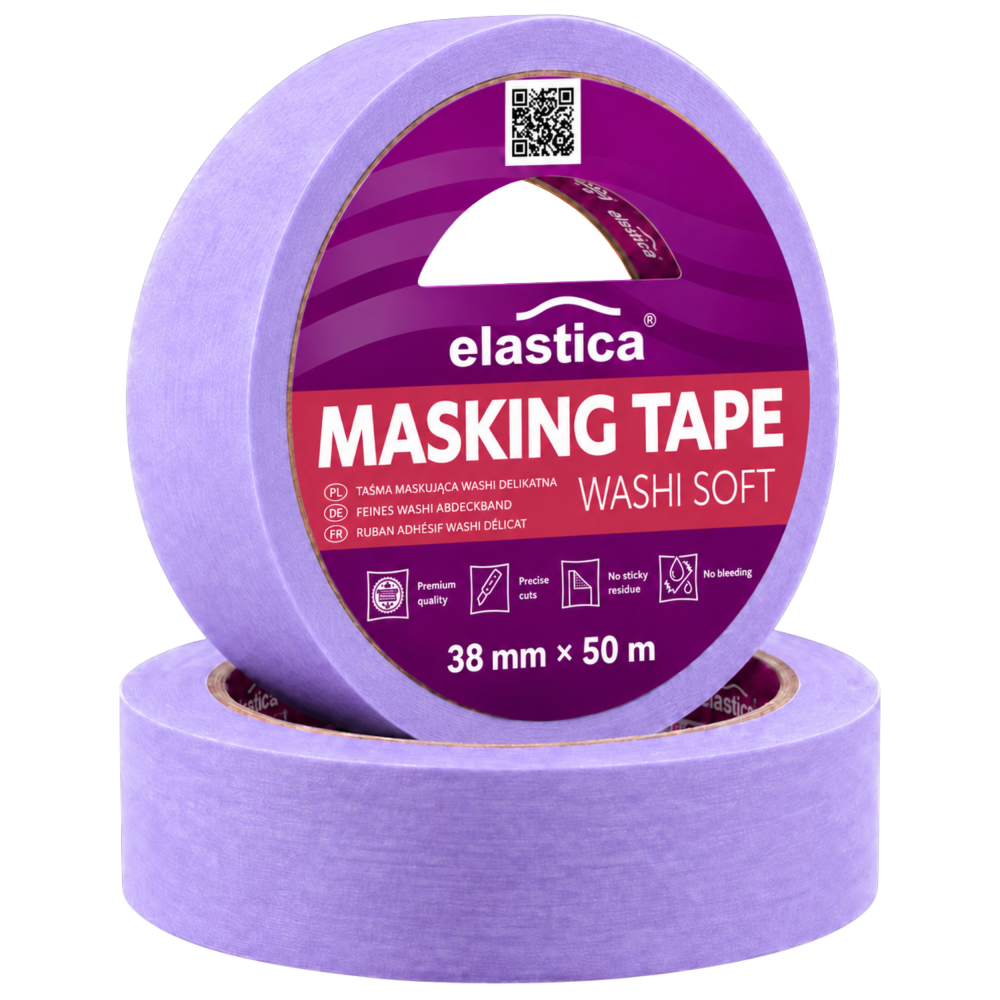 32x Taśma maskująca Elastica  JAPAN WASHI SOFT VIOLET 38mm/50m