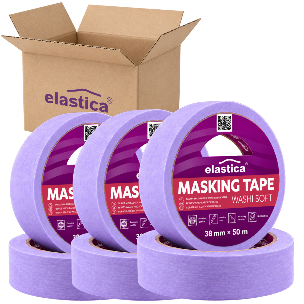 32x Taśma maskująca Elastica  JAPAN WASHI SOFT VIOLET 38mm/50m
