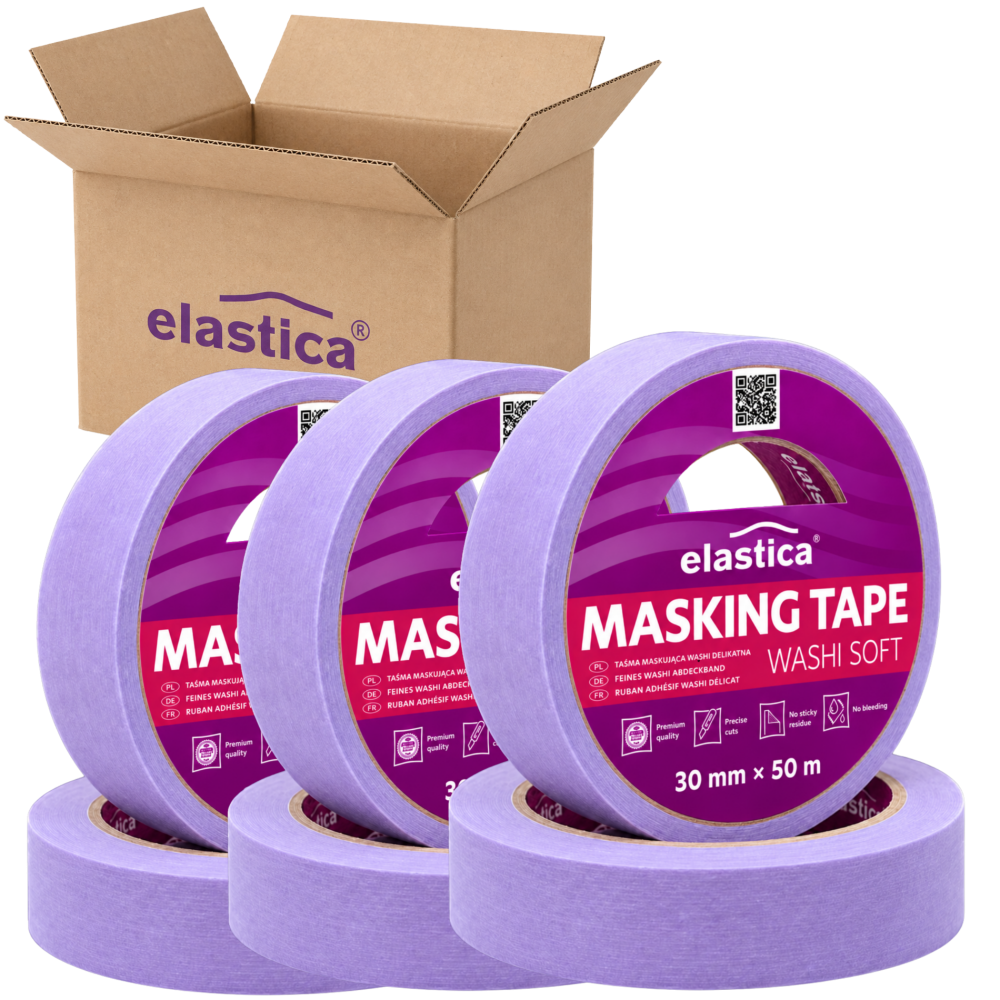 40x Taśma maskująca Elastica  JAPAN WASHI SOFT VIOLET 30mm/50m 