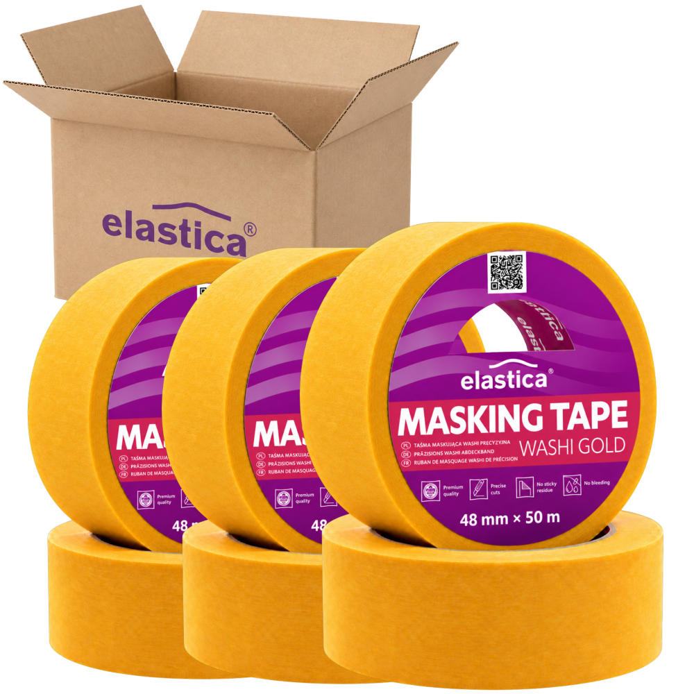 24x Taśma maskująca Elastica  JAPAN WASHI GOLD 48mm/50m 