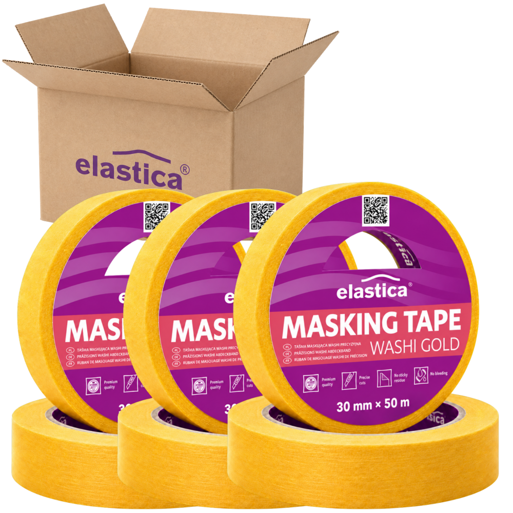 40x Taśma maskująca Elastica  JAPAN WASHI GOLD 30mm/50m 