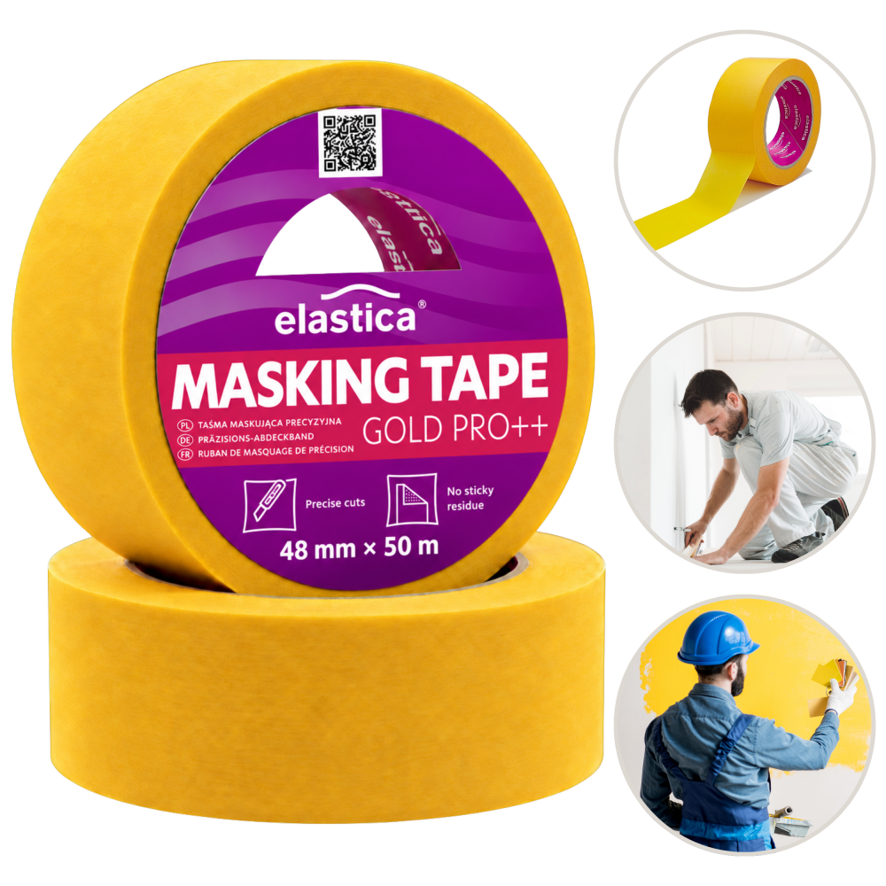 24x Taśma maskująca precyzyjna Elastica  GOLD 48mm/50m TM PR 