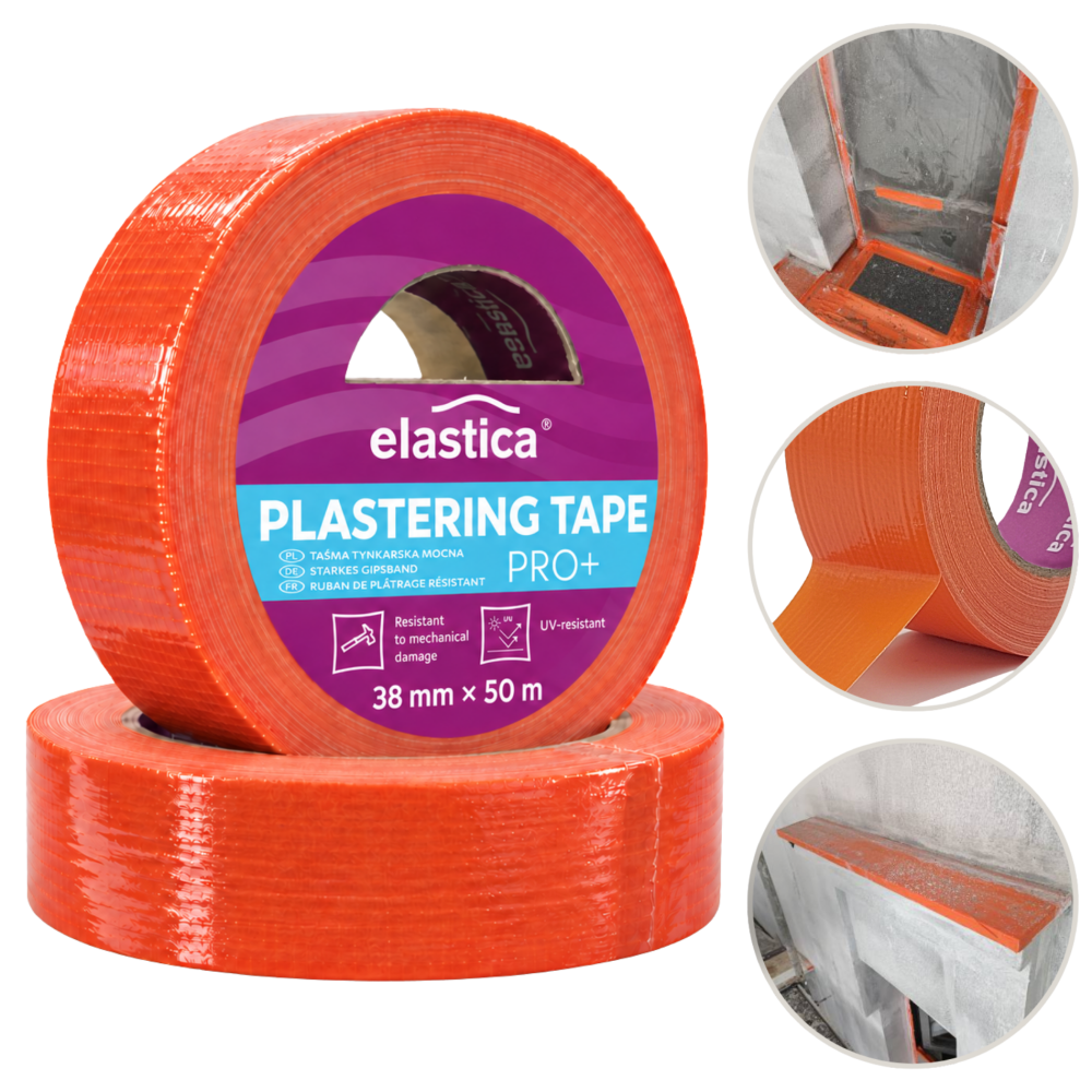 32x Taśma Tynkarska Elewacyjna Elastica PRO+ 38mm/50m ORANGE