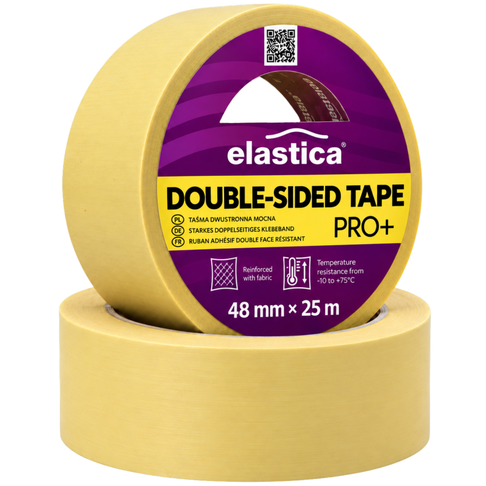 Taśma dwustronna wzmocniona Elastica PRO + 48/25m