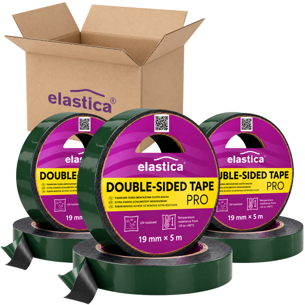 96x Taśma dwustronna piankowa Elastica PRO 19mm/5m BLACK