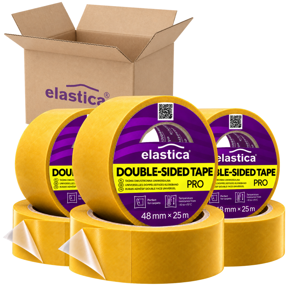 36x Taśma dwustronna uniwersalna Elastica 48/25m PRO