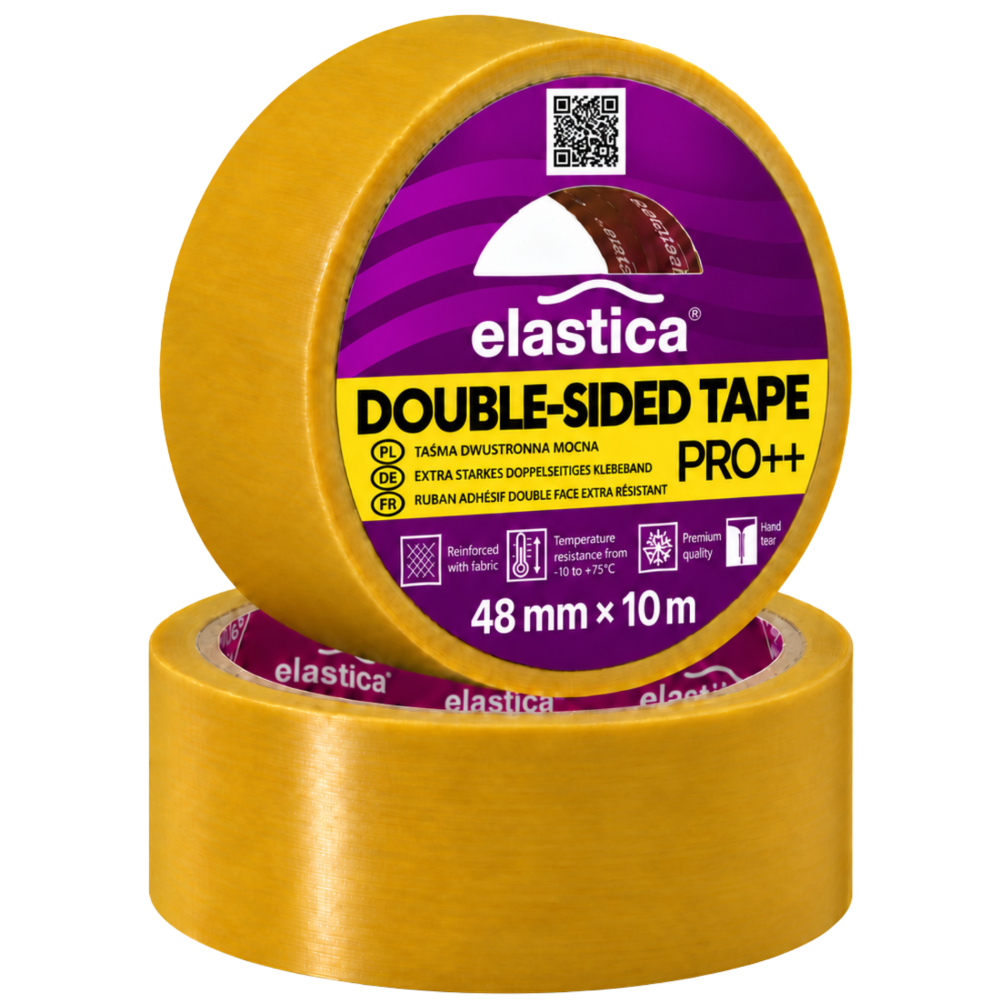 Taśma dwustronna PET Elastica PRO ++ 48mm/10m  
