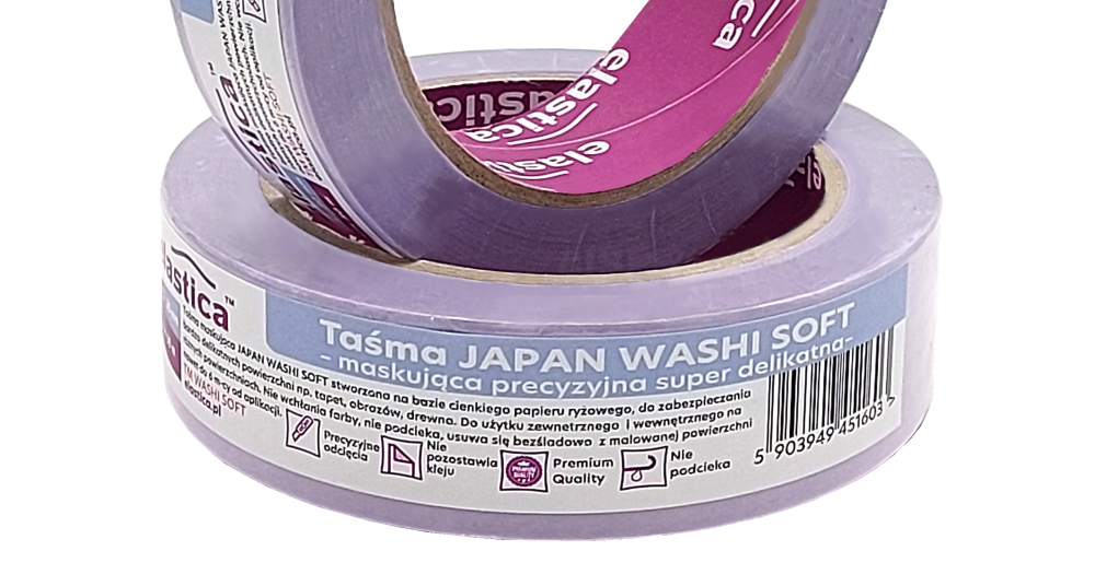 Taśma maskująca Elastica  JAPAN WASHI SOFT VIOLET 30mm/50m 