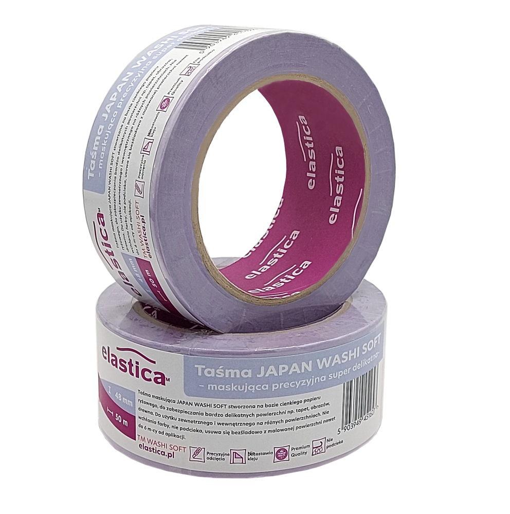 Taśma maskująca Elastica  JAPAN WASHI SOFT VIOLET 48mm/50m 
