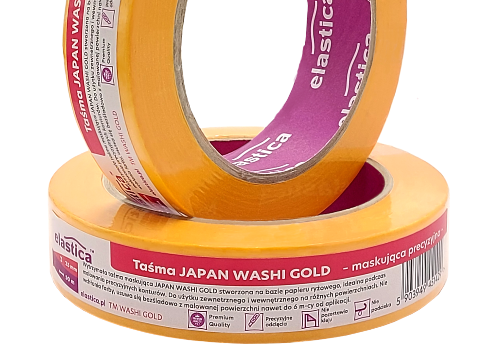 Taśma maskująca Elastica  JAPAN WASHI GOLD 25mm/50m 