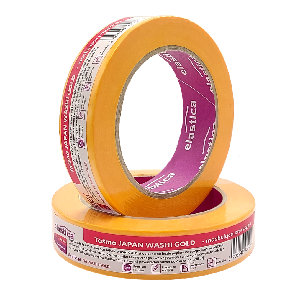 Taśma maskująca Elastica  JAPAN WASHI GOLD 25mm/50m 