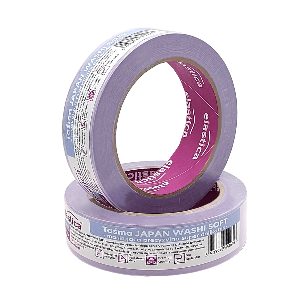 Taśma maskująca Elastica  JAPAN WASHI SOFT VIOLET 30mm/50m 
