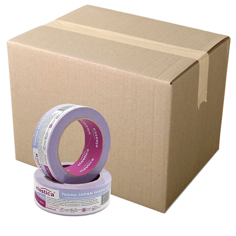 32x Taśma maskująca Elastica  JAPAN WASHI SOFT VIOLET 38mm/50m