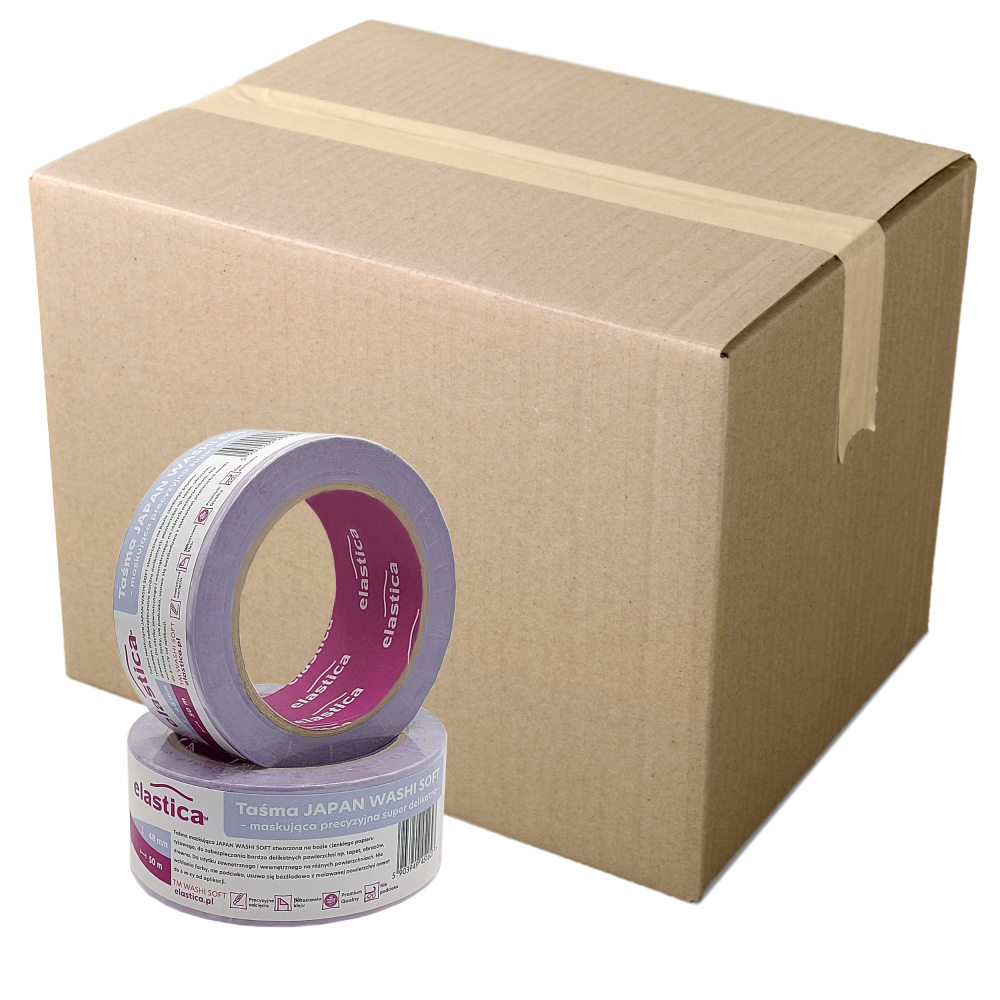 24x Taśma maskująca Elastica  JAPAN WASHI SOFT VIOLET 48mm/50m 