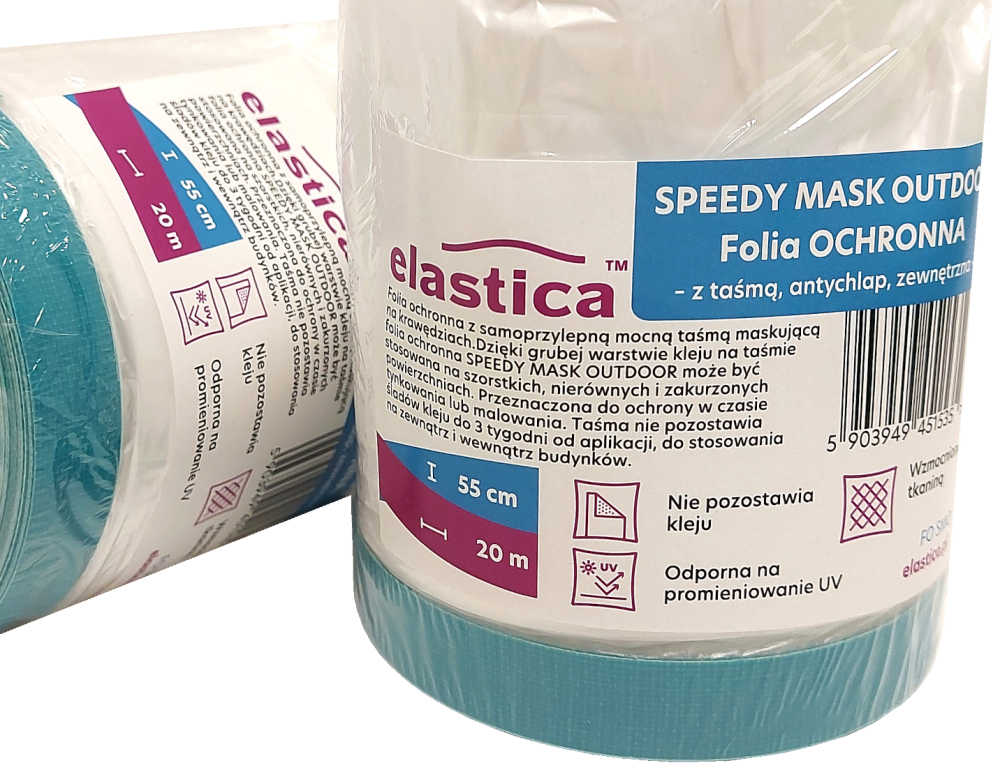 60x Folia malarska Elastica SPEEDYMASK OUTDOOR  550mm/20m 