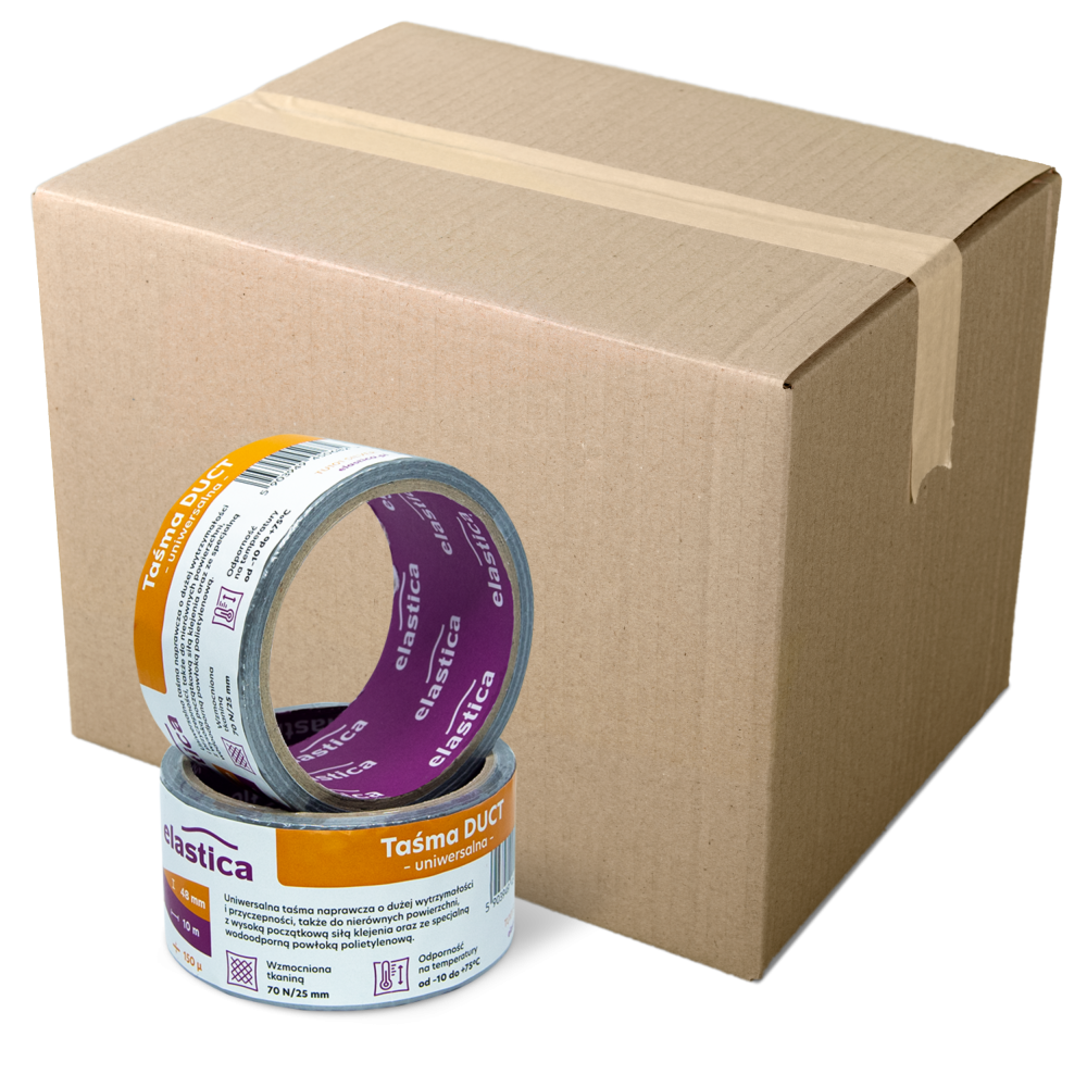 36x Taśma naprawcza DUCT TAPE SILVER Elastica 48mm/10m TU101 Gaffer Gaffa