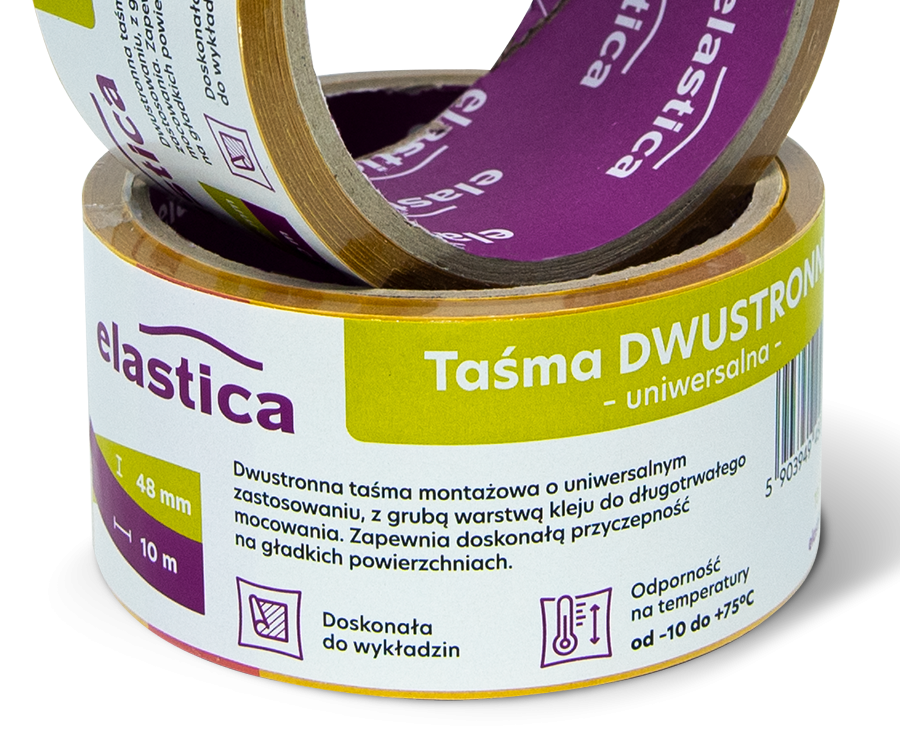 36x Taśma dwustronna uniwersalna Elastica 48/10m TD25115