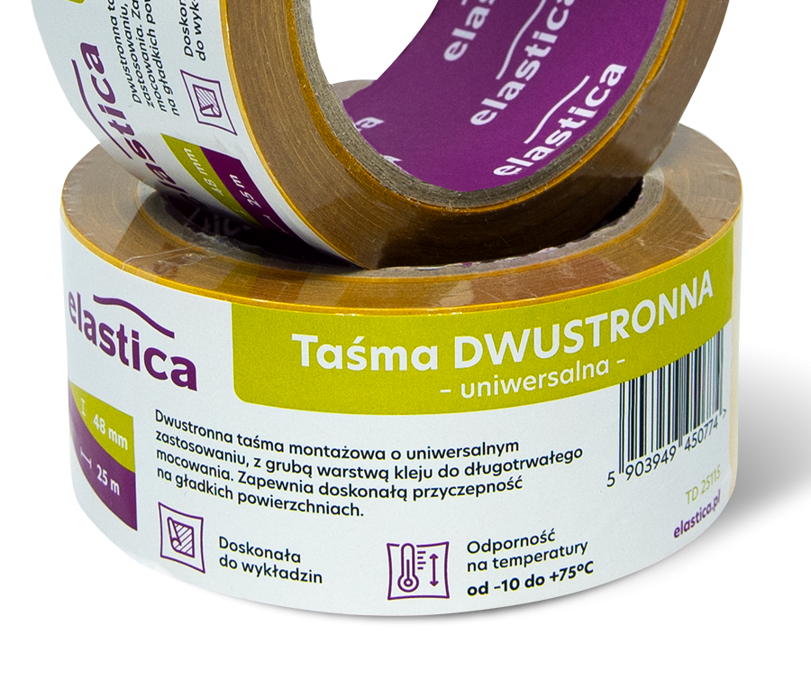 36x Taśma dwustronna uniwersalna Elastica 48/25m TD25115