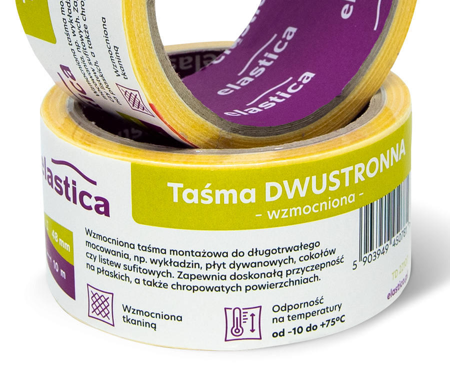 36x Taśma dwustronna wzmocniona Elastica 48/10m TD22107