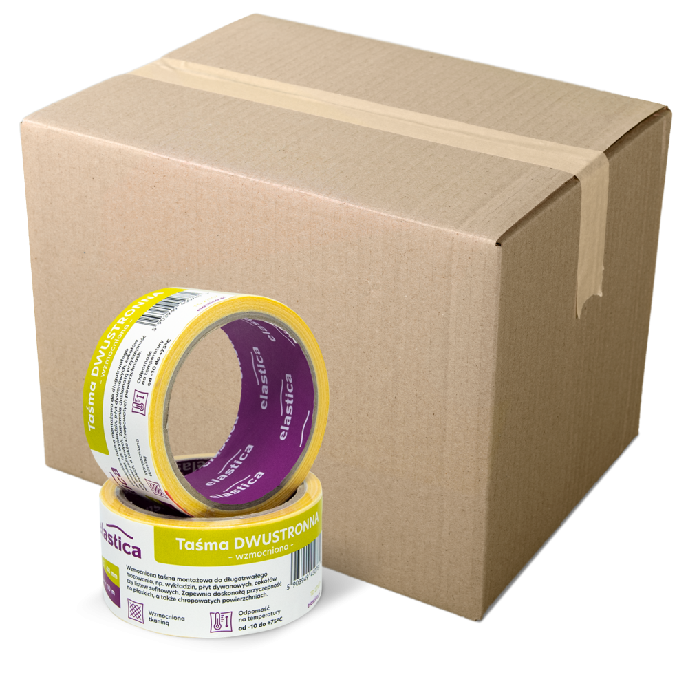 36x Taśma dwustronna wzmocniona Elastica 48/10m TD22107