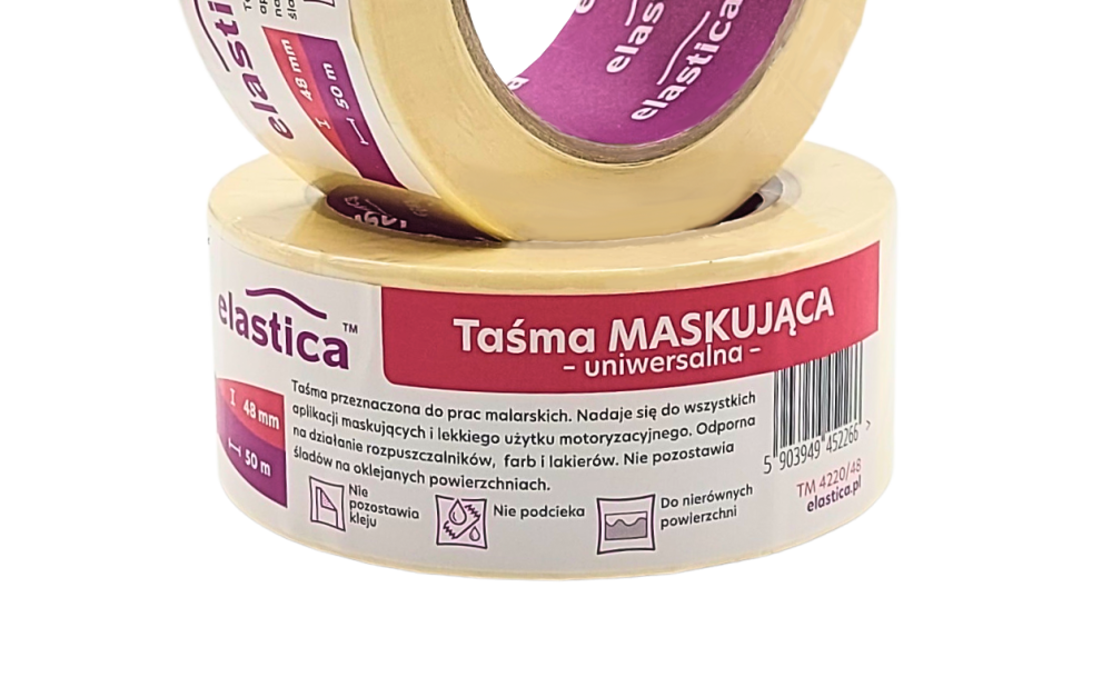 Taśma maskująca uniwersalna Elastica WHITEMASK 48mm/50m  