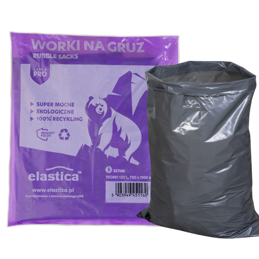 Worki budowlano-remontowe na gruz Elastica 120 litrów