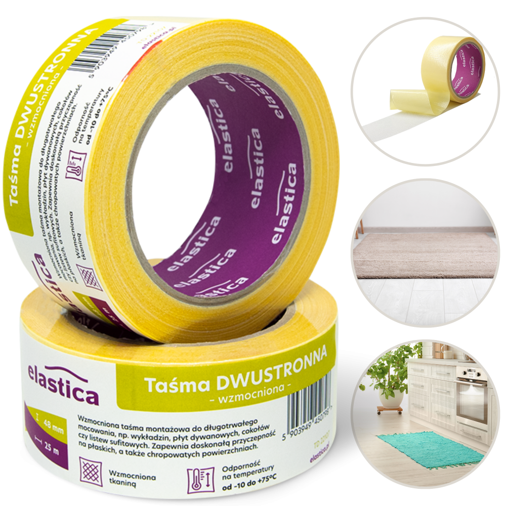 Taśma dwustronna wzmocniona Elastica 48/25m TD22107