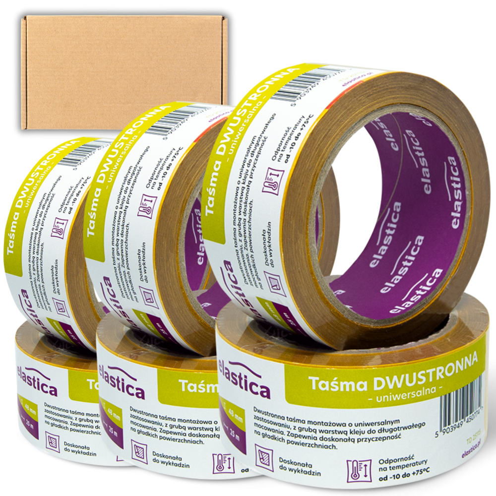 36x Taśma dwustronna uniwersalna Elastica 48/25m TD25115