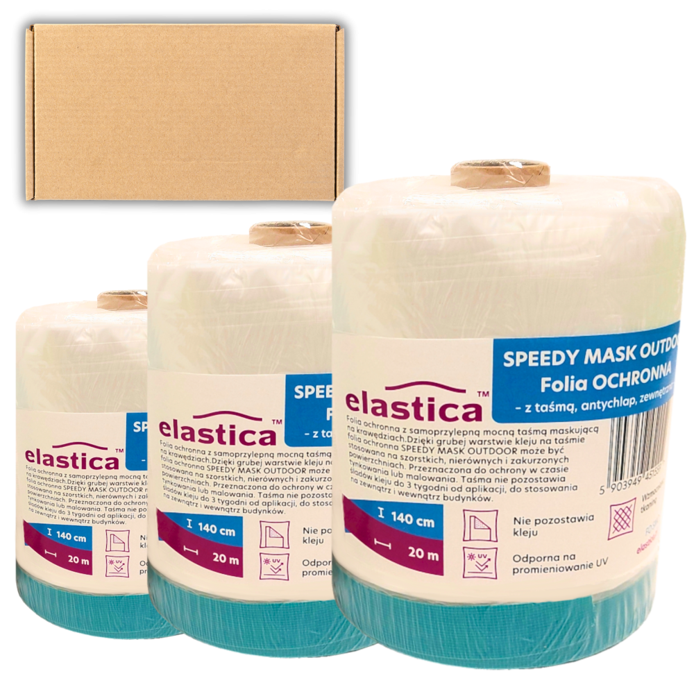30x Folia malarska Elastica SPEEDYMASK OUTDOOR  1400mm/20m 