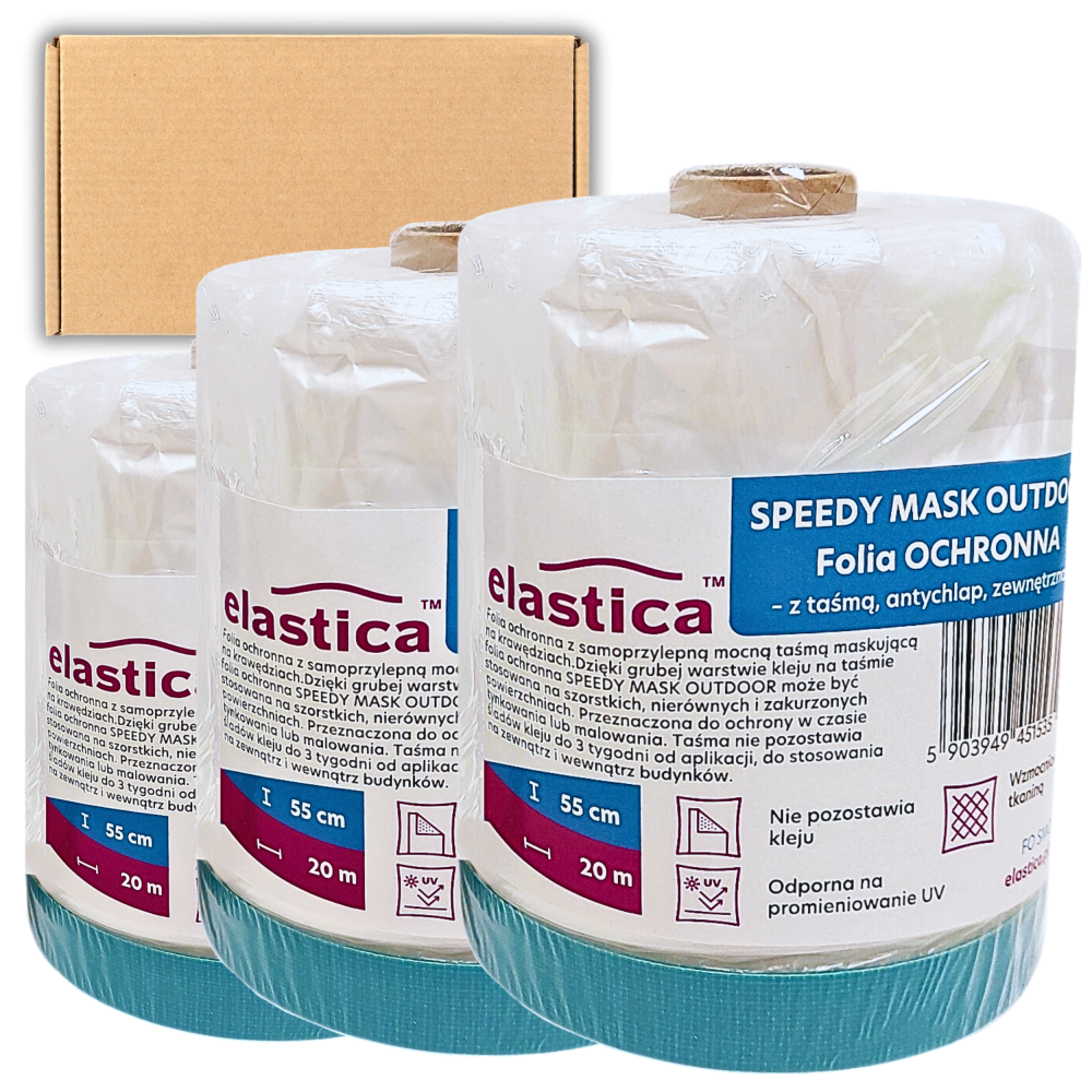 60x Folia malarska Elastica SPEEDYMASK OUTDOOR  550mm/20m 