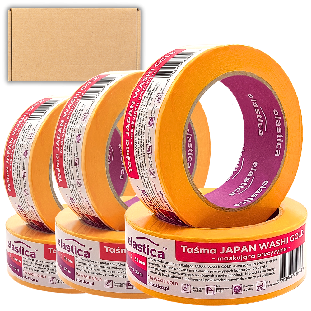 32x Taśma maskująca Elastica  JAPAN WASHI GOLD 38mm/50m 